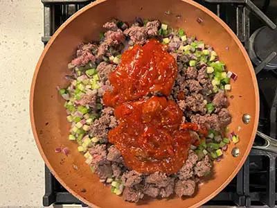 Add the ketchup mix and stir