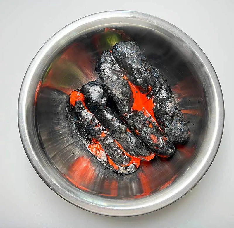Placed in a bowl to steam