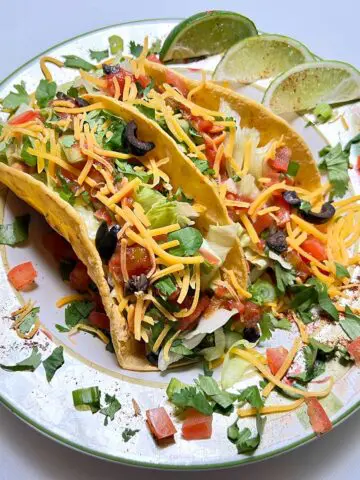 Chicken tacos with hidden veggies served on a plate