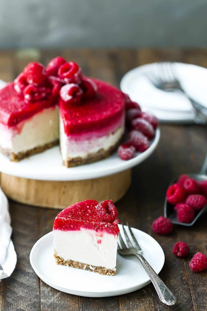 Easy Vegan Raspberry Cheesecake | The Movement Menu
