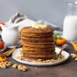Easy Paleo Pumpkin Pancakes recipe that’s absolutely to die for! These paleo pancakes are sweetened lightly with dates and are just the perfect amount of fluffiness. Low carb paleo pancakes. Low carb pumpkin recipes. Coconut flour paleo pancakes. Coconut flour pumpkin pancakes. Healthy pumpkin pancakes. Paleo pumpkin recipes. Gluten free pumpkin recipes. Paleo pumpkin breakfasts. Best paleo pancakes. Easy paleo pumpkin pancakes.