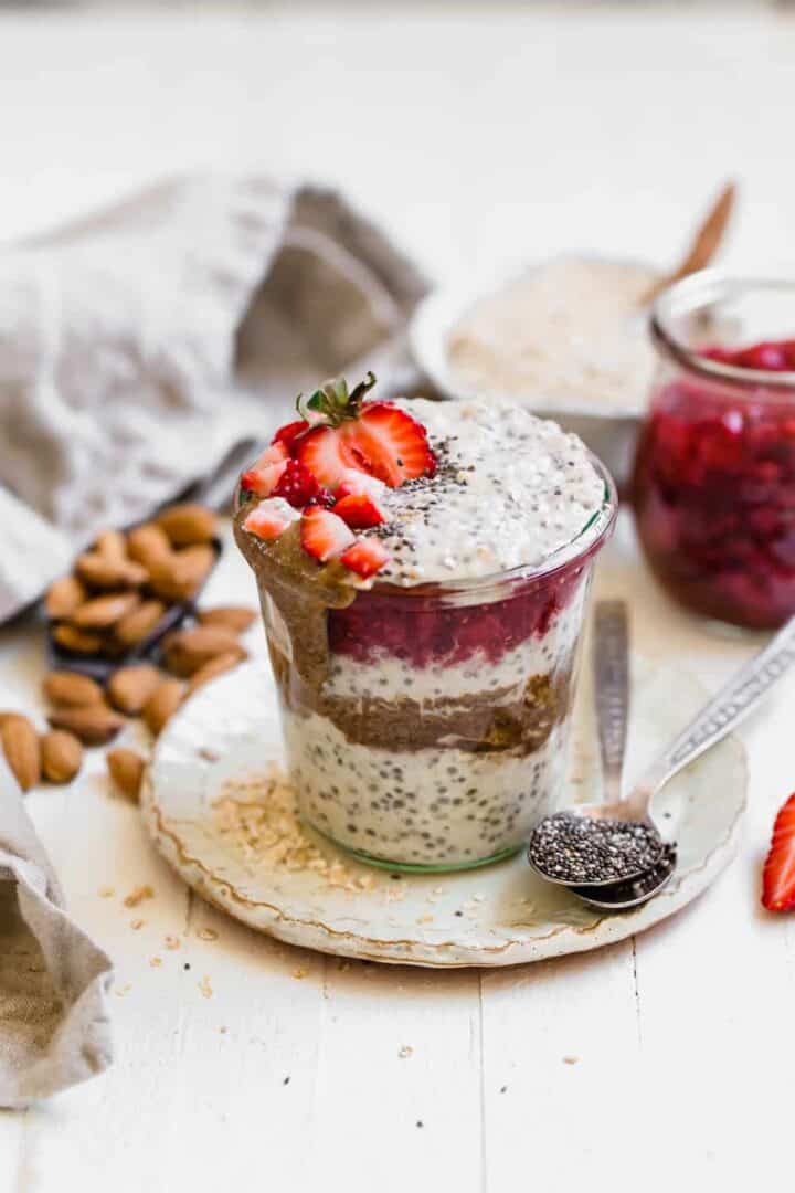 Almond Butter & Jelly Vegan Overnight Oats The Movement Menu
