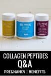 Collagen peptides benefits explained. The importance of using collagen everyday and its benefits during pregnancy. Collagen benefits are outlined here. #collagen #pregnancy #vitalproteins