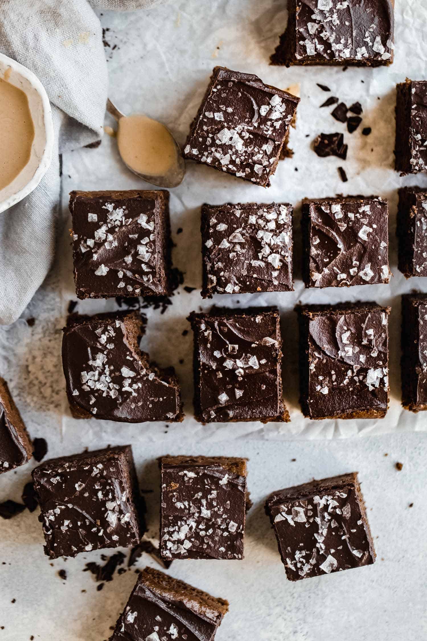 Flourless Chocolate Tahini Brownies (Grain Free, Dairy Free, Paleo