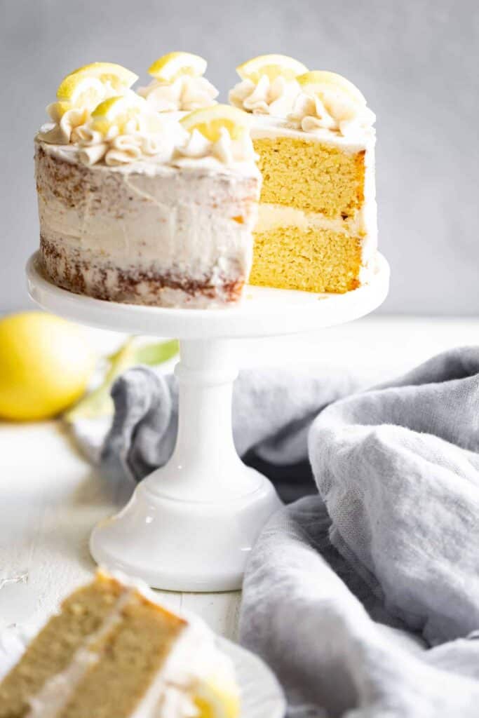 Sugar Free Lemon Cake (Dairy Free, Paleo and Keto!)