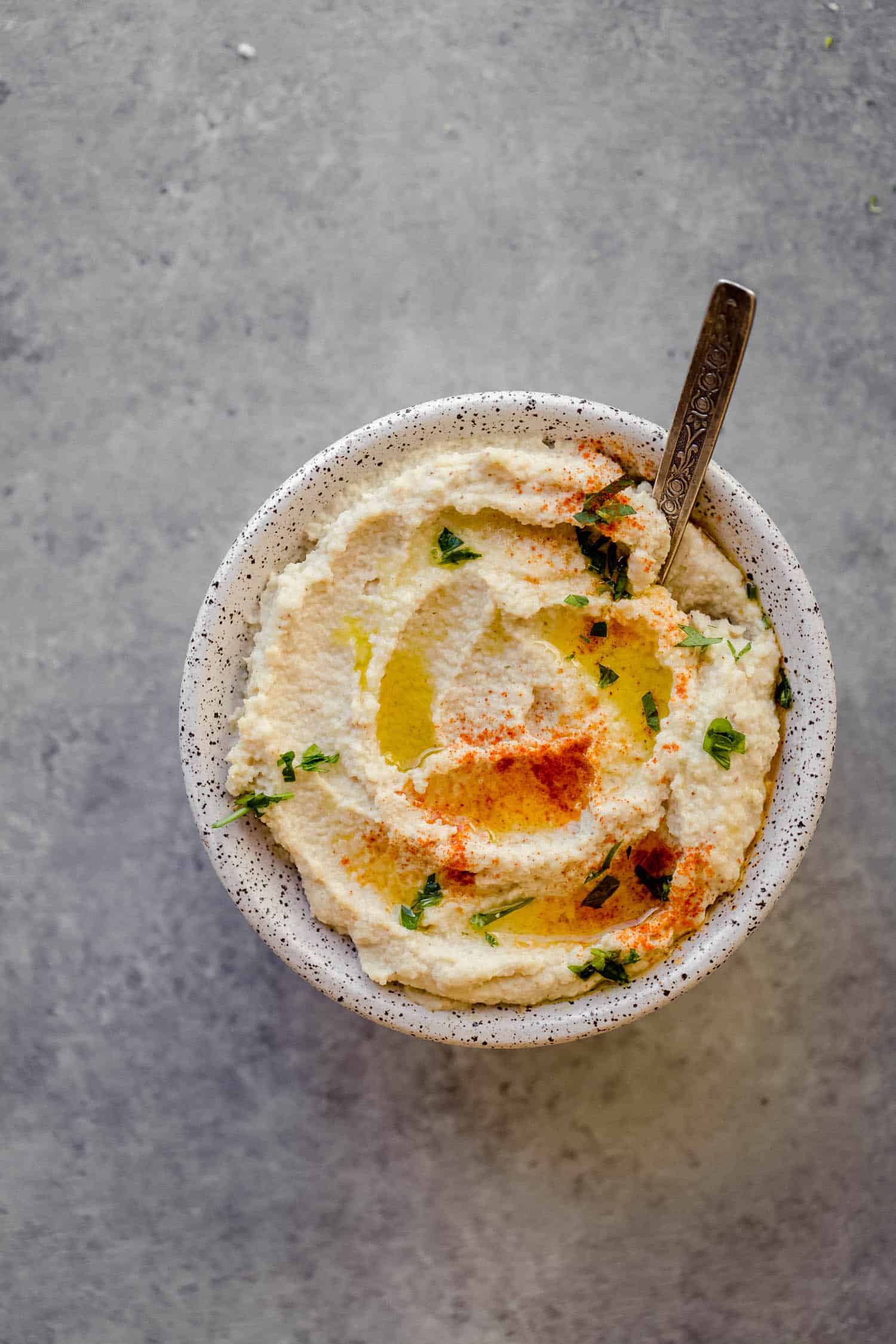 Low Carb Cauliflower Hummus (Dairy Free, Paleo, Whole30)