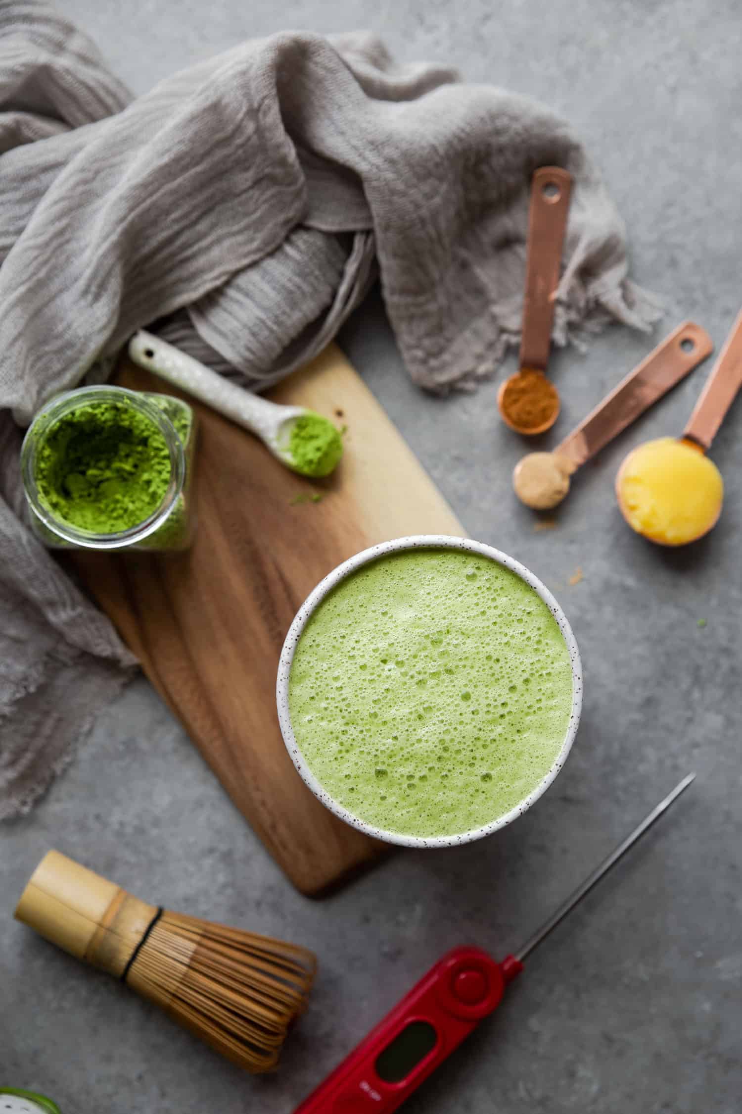 The Best Matcha Latte Recipe (Sugar Free, Dairy Free + Vegan option!)