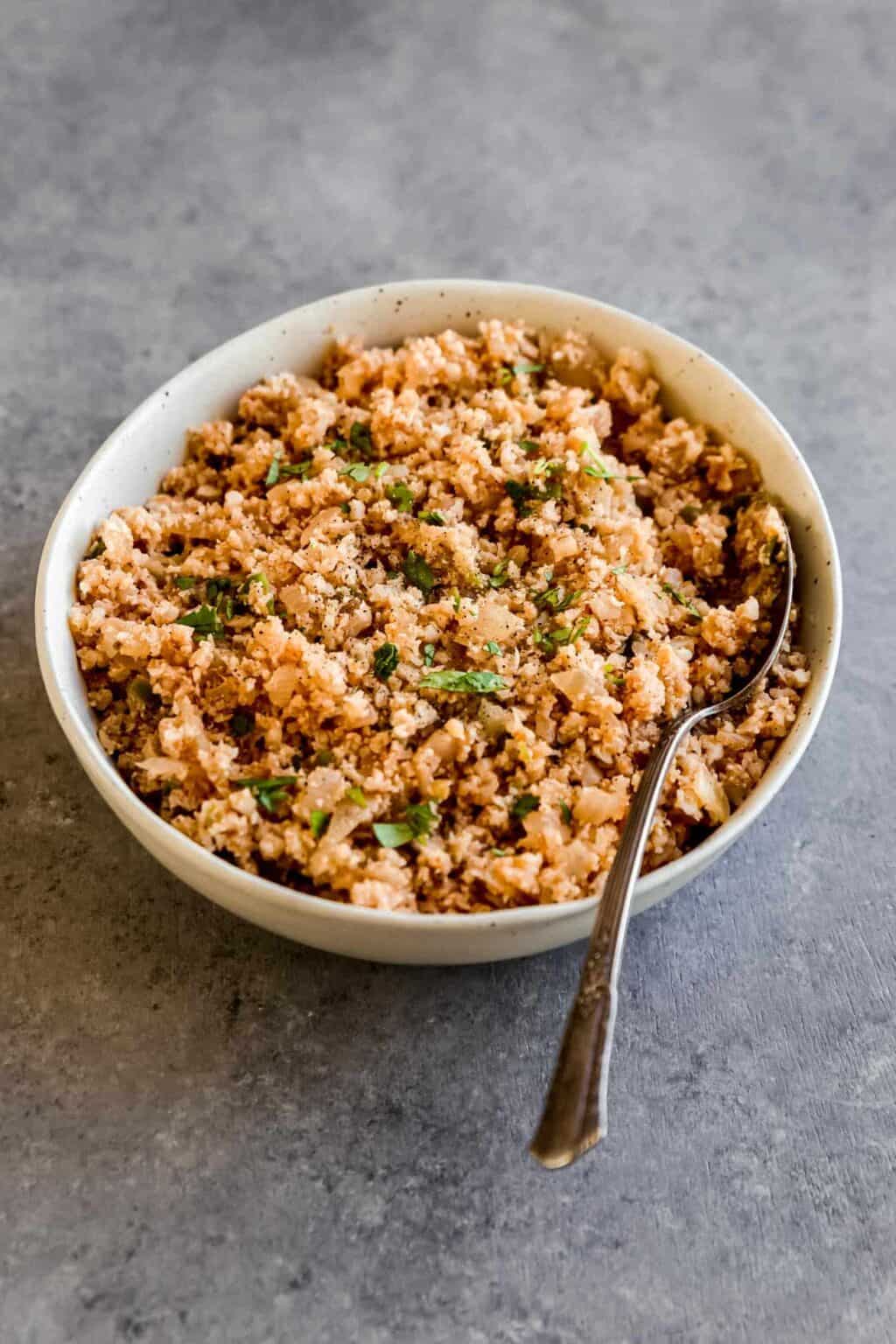 25Minute Spanish Cauliflower Rice The Movement Menu