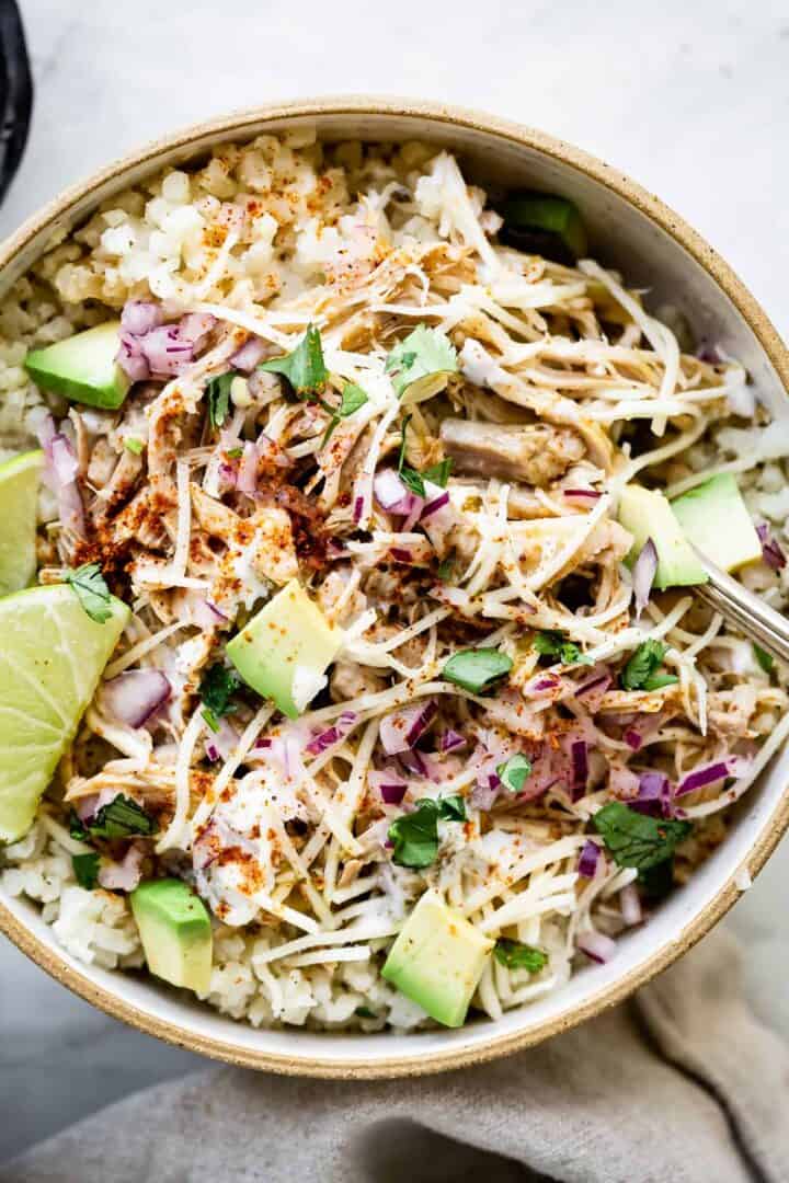 Instant Pot Chicken Taco Bowls The Movement Menu