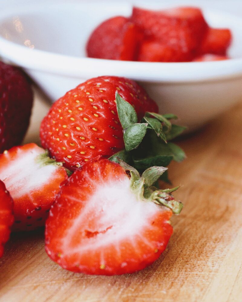yogurt scones with strawberries