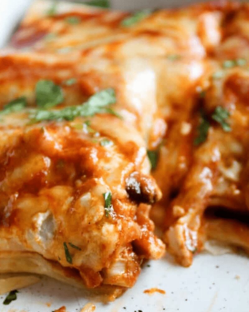 clean chicken enchiladas