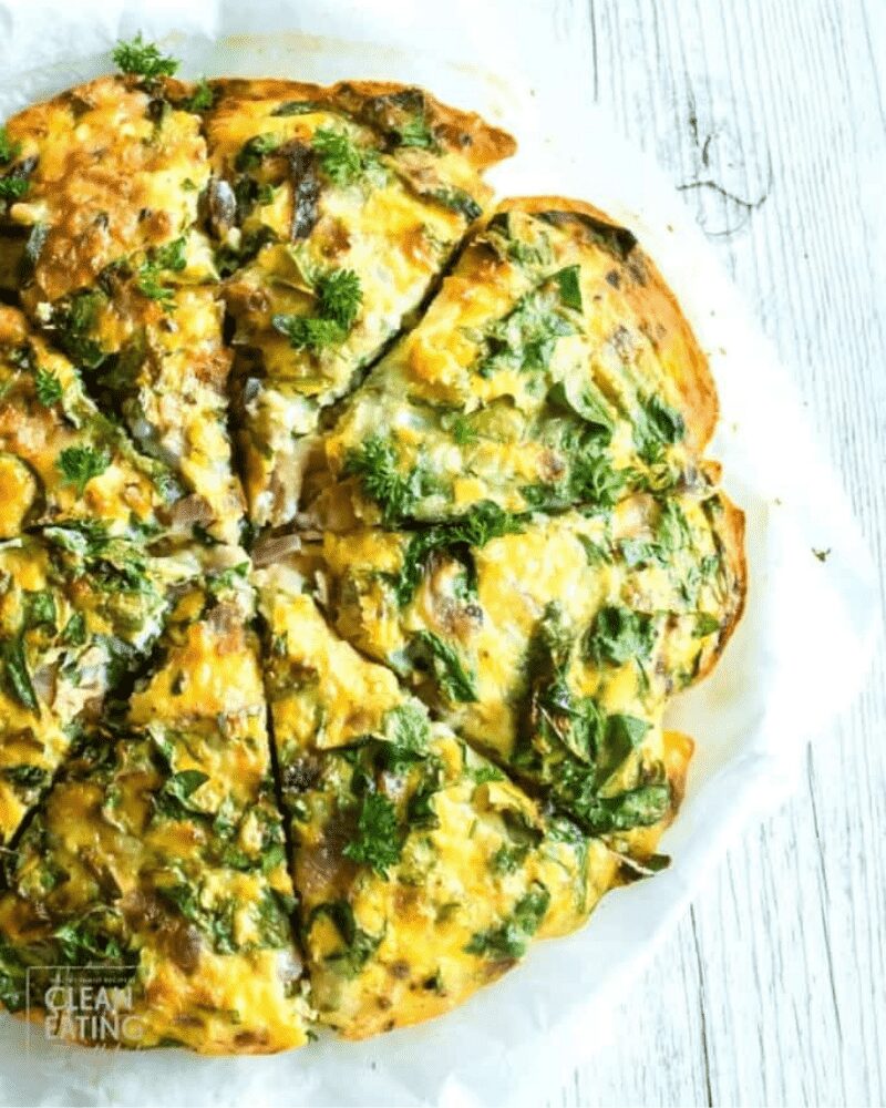 crustless spinach and feta quiche 
