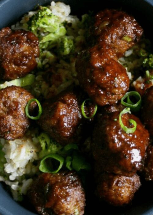 Teriyaki Meatballs And Rice